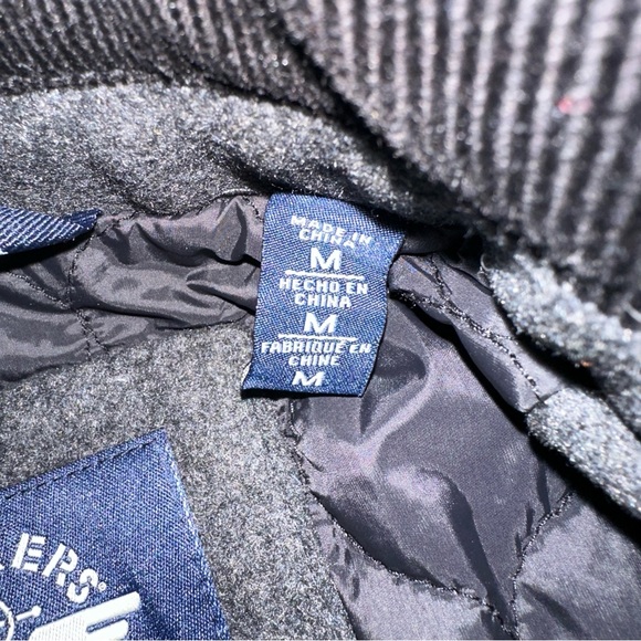 Dockers Jacket Mens Medium Gray Washable Wool Blend Short Cord Collar Peacoat - Picture 5 of 10